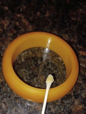 Vintage Thick Domed Butterscotch Bakelite Bangle Bracelet 2.5” Tested 1940s